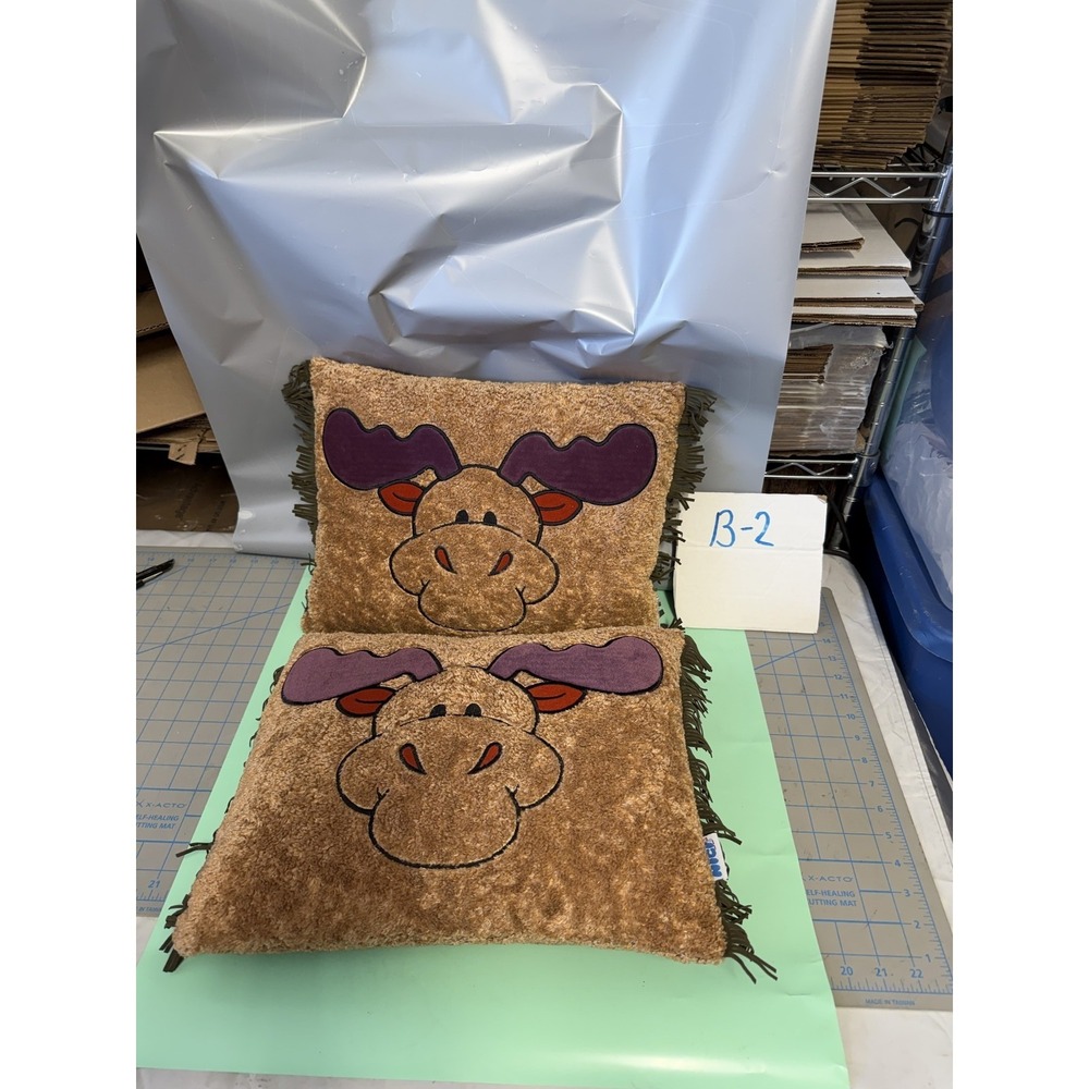NICI Moose Plush Pillows Set of 2 New with Tags‎ Decorative Throw Pillow